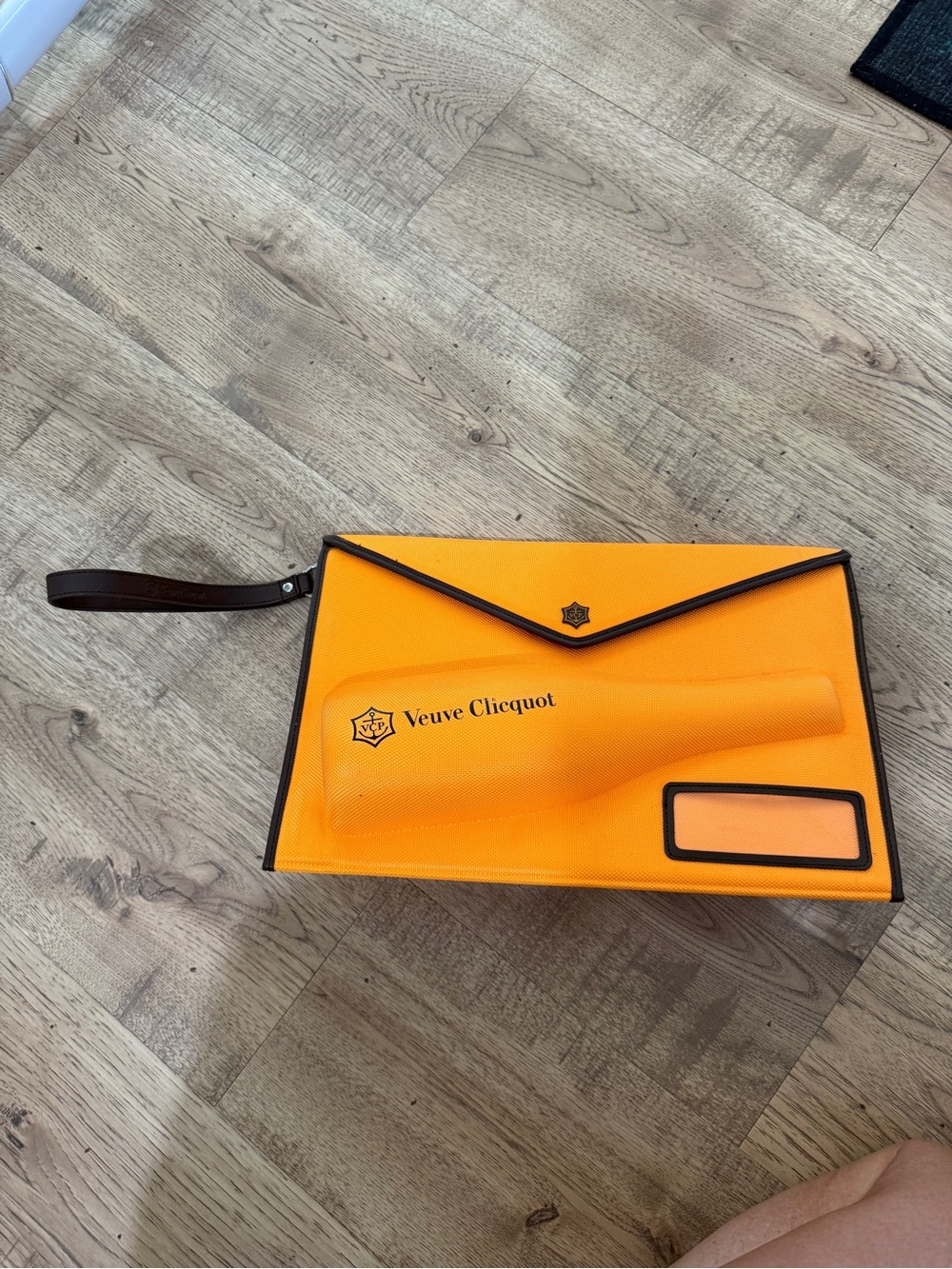Veuve Clicquot Orange Wristlet Travel Pouch